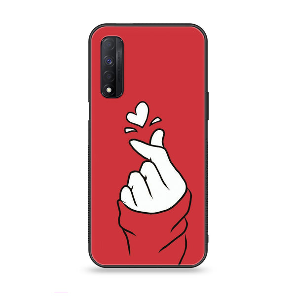 Realme Narzo 30 - Finger Heart BTS  - Premium Printed Glass Case