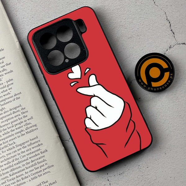 Xiaomi 15 - Finger Heart BTS - Premium Metal Printed soft Bumper shock Proof Case