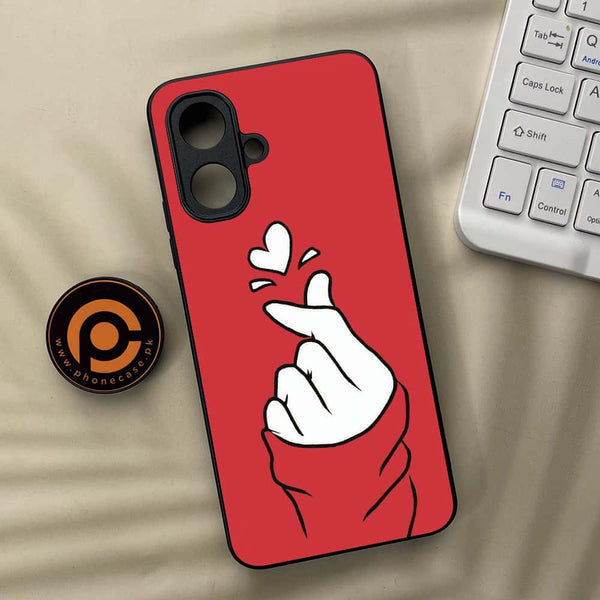 Tecno Spark Go 2 - Finger Heart BTS - Premium Metal Printed soft Bumper Shock Proof Case