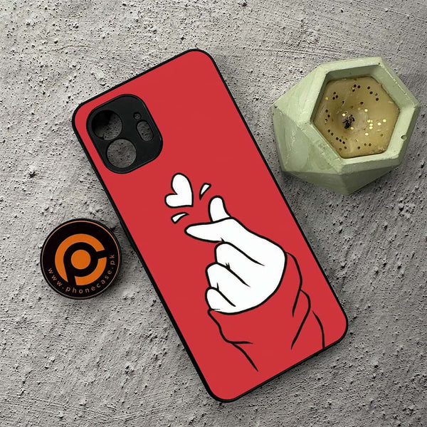 Nothing Phone 2 - Finger Heart BTS - Premium Metal Printed soft Bumper shock Proof Case