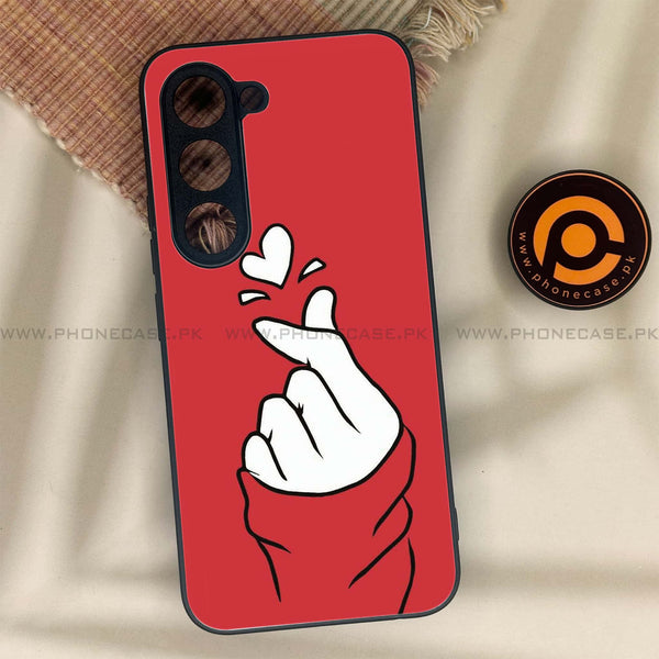 Tecno Spark 40 Pro -  Finger Heart BTS - Premium Metal Printed soft Bumper shock Proof Case CS-41235