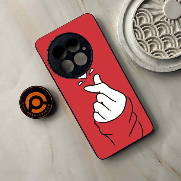 OnePlus 13 - Finger Heart BTS - Premium Metal Printed soft Bumper shock Proof Case