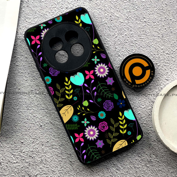 Realme 13 Pro Plus - Floral Design Series 2.0 - Premium Printed Metal soft Bumper shock Proof Case