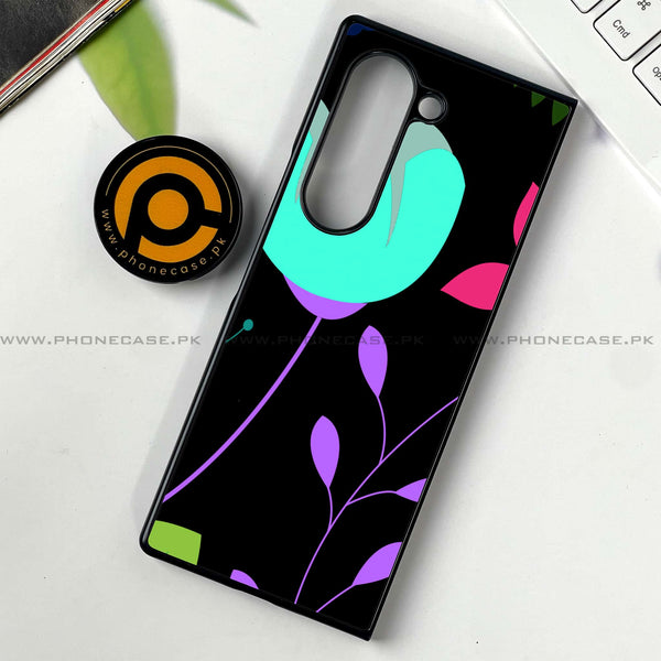 Samsung Galaxy Z Fold 6 - Floral Design Series 2.0 - Premium Printed Metal soft Bumper shock Proof Case