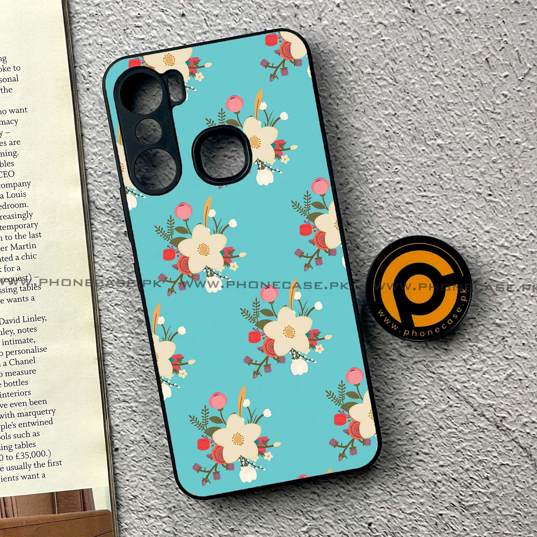 Infinix Hot 12 Pro - Floral Design Series 2.0 - Premium Printed Metal soft Bumper shock Proof Case