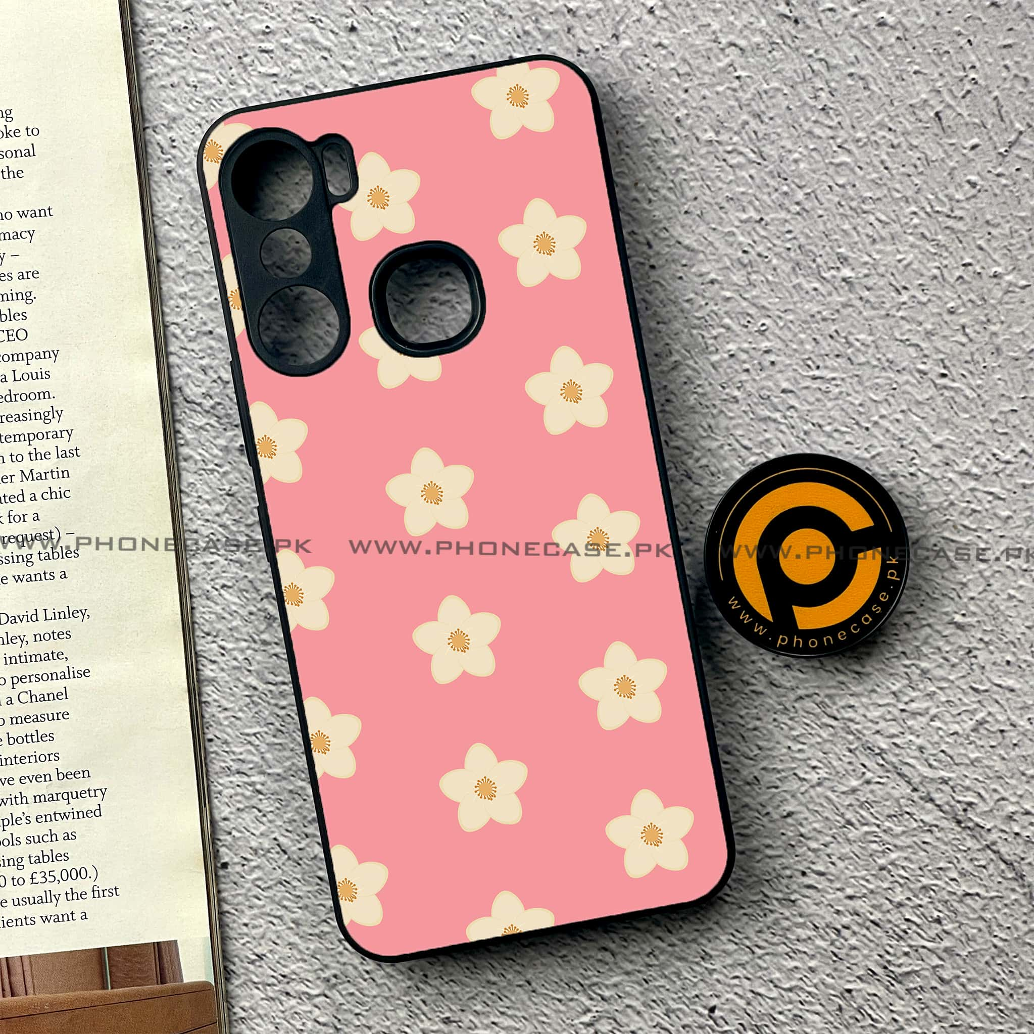 Infinix Hot 12 Pro - Floral Design Series 2.0 - Premium Printed Metal soft Bumper shock Proof Case