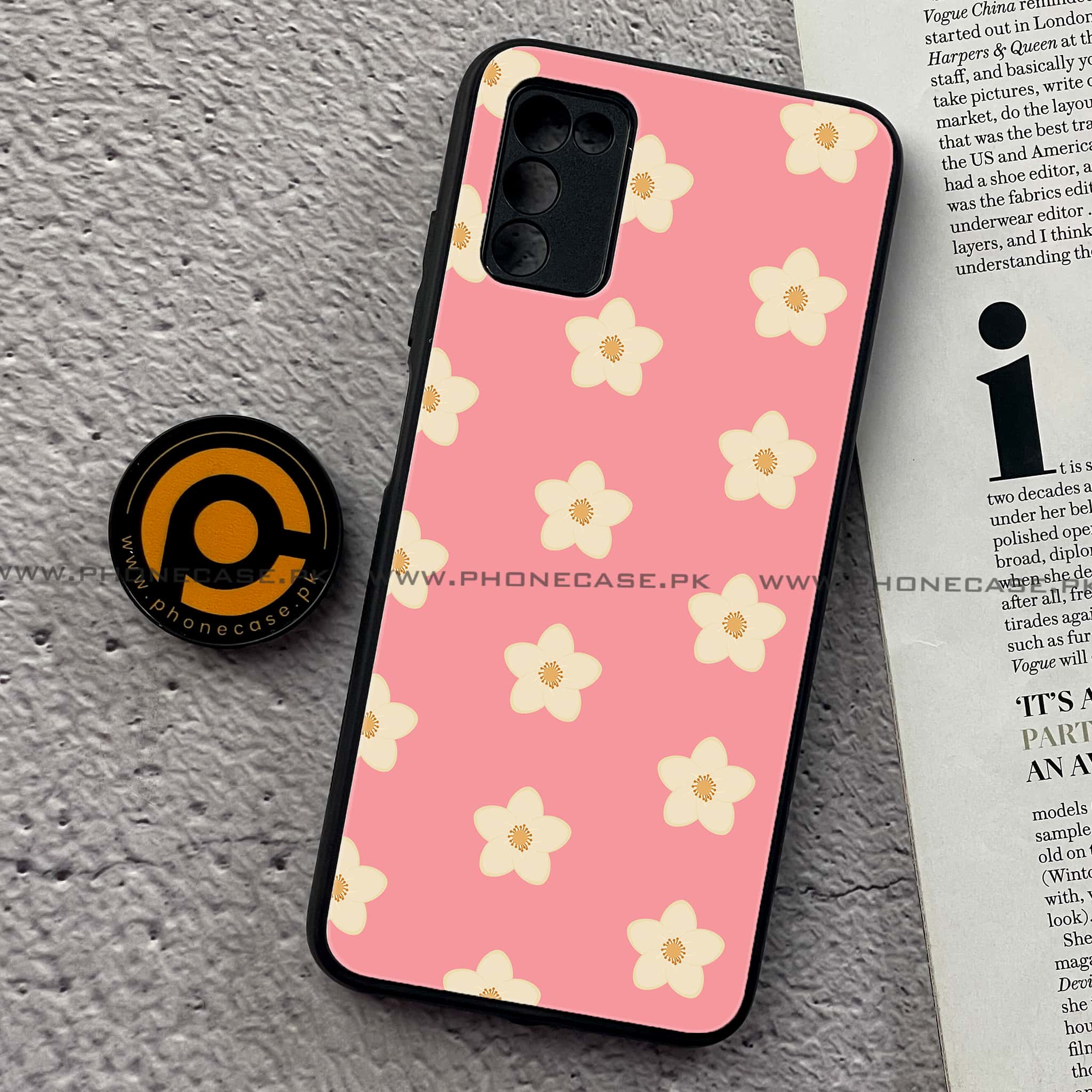 Samsung Galaxy A03s -  Floral Design Series 2.0 - Premium Printed Metal soft Bumper shock Proof Case