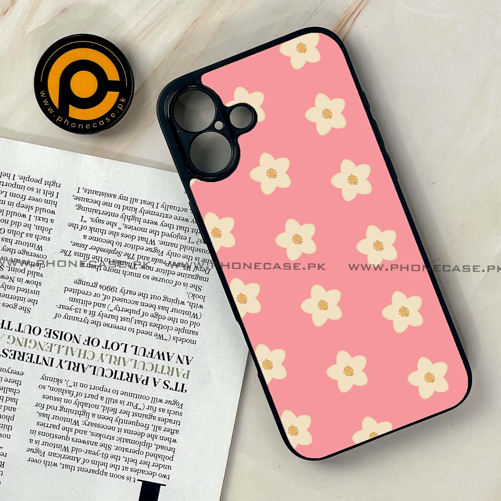 iPhone 16 Plus -     Floral Design Series 2.0 - Premium Metal Printed soft Bumper shock Proof Case