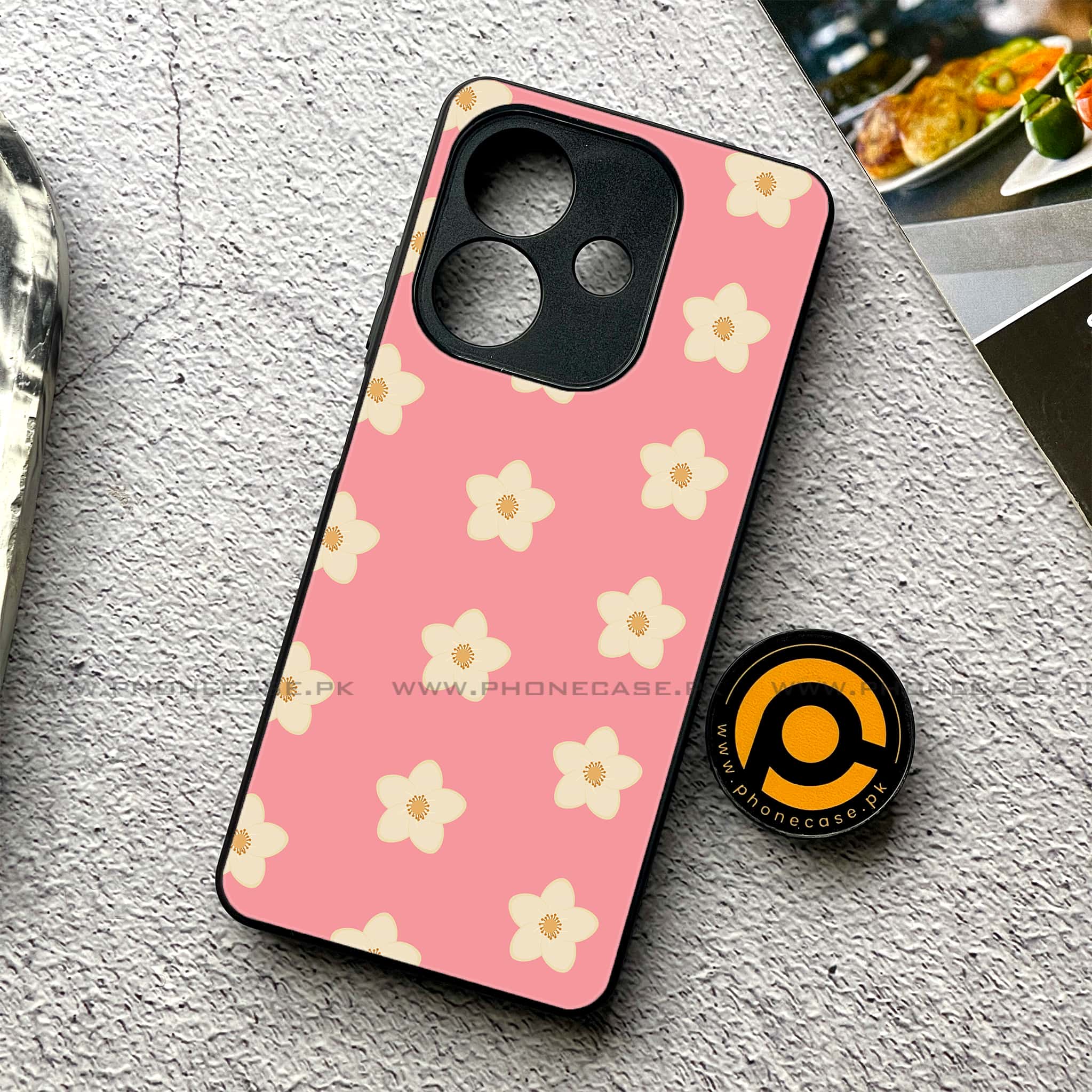 Oppo A3x -   Floral Design Series 2.0- Premium Printed Metal soft Bumper shock Proof Case
