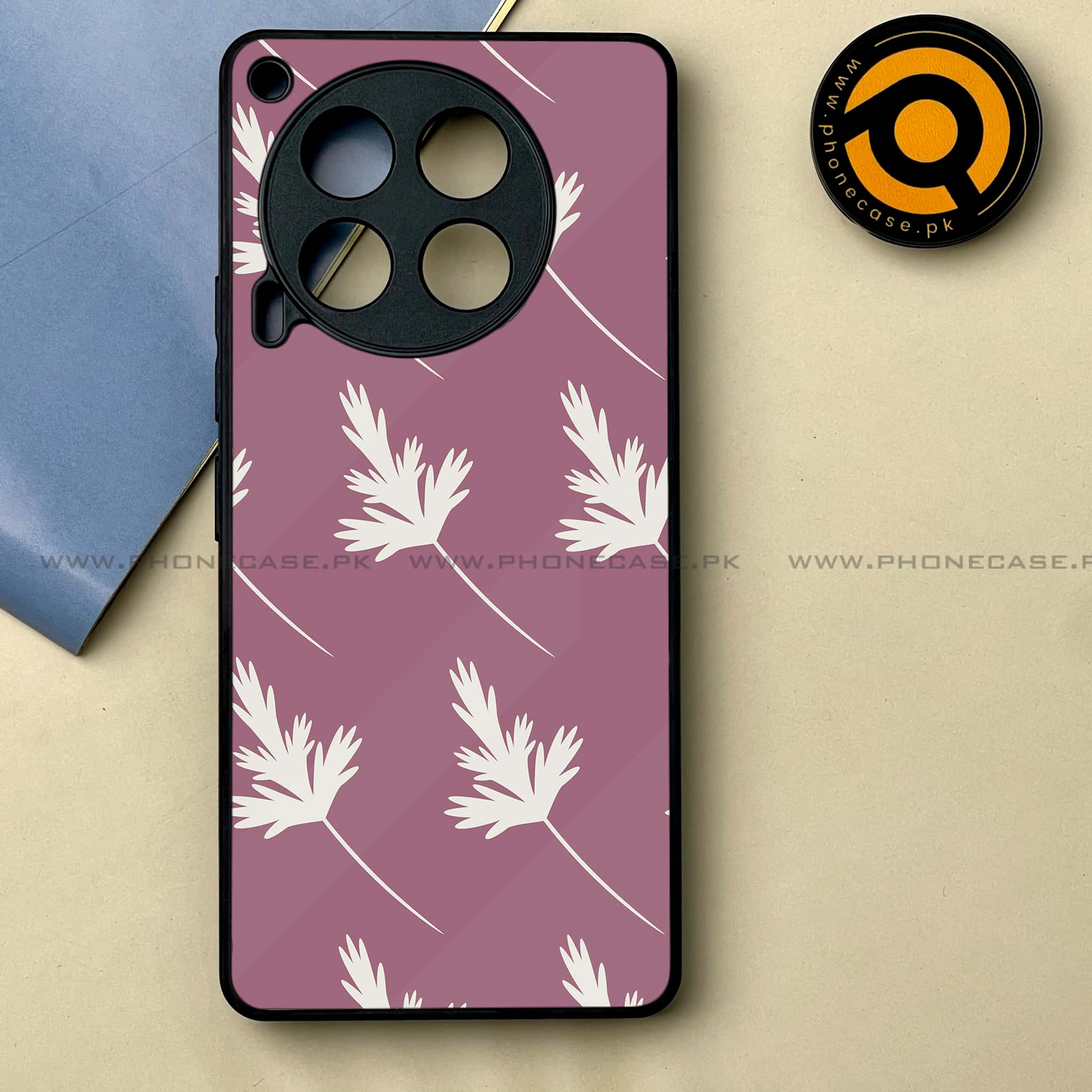 Tecno Camon 30 - Floral Design Series 2.0 -  Premium Printed Metal soft Bumper shock Proof Case