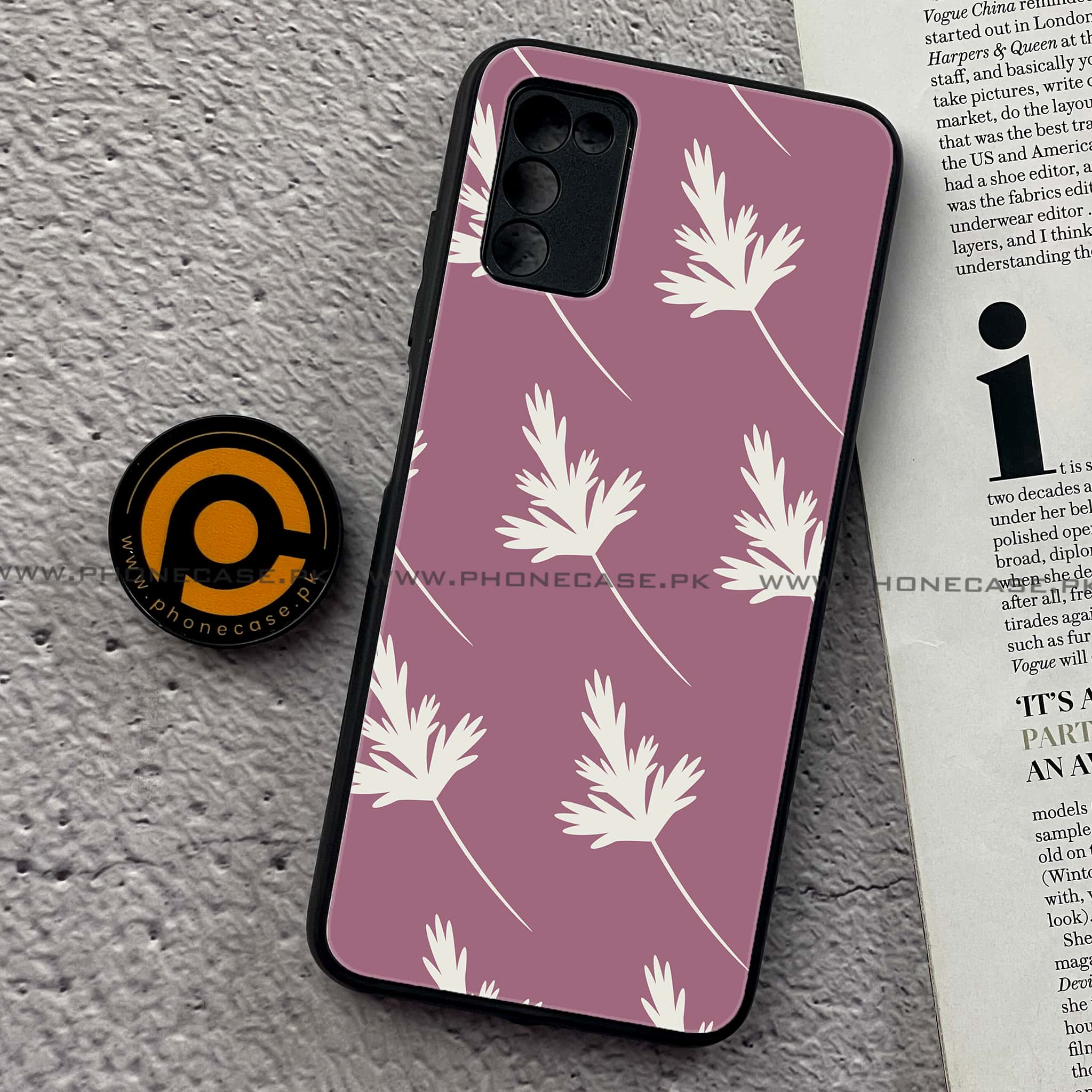 Samsung Galaxy A03s -  Floral Design Series 2.0 - Premium Printed Metal soft Bumper shock Proof Case