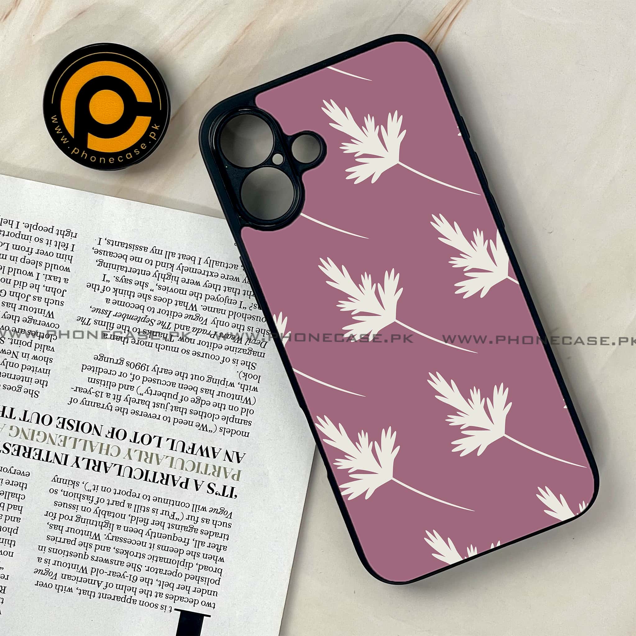 iPhone 16 Plus -     Floral Design Series 2.0 - Premium Metal Printed soft Bumper shock Proof Case
