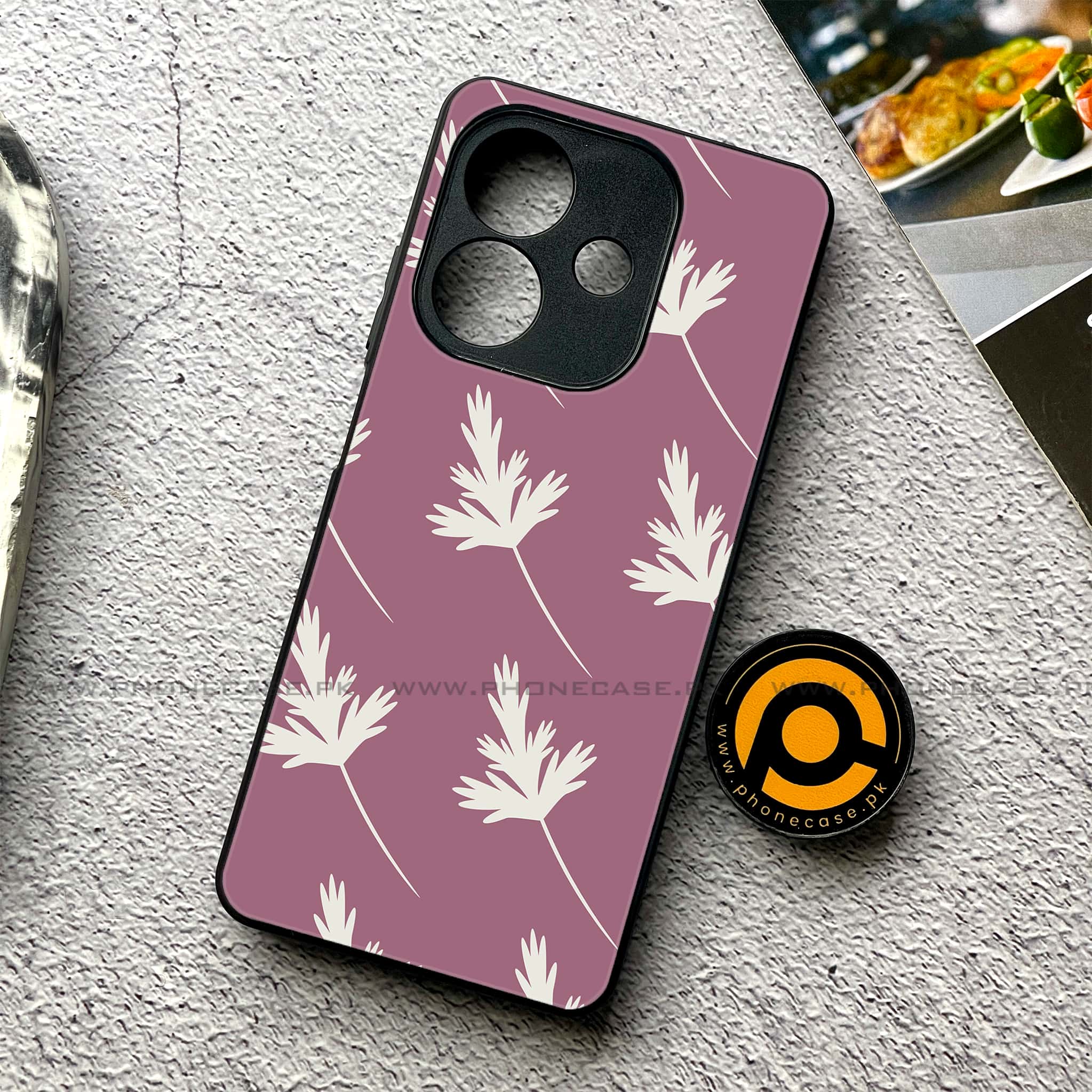 Oppo A3x -   Floral Design Series 2.0- Premium Printed Metal soft Bumper shock Proof Case