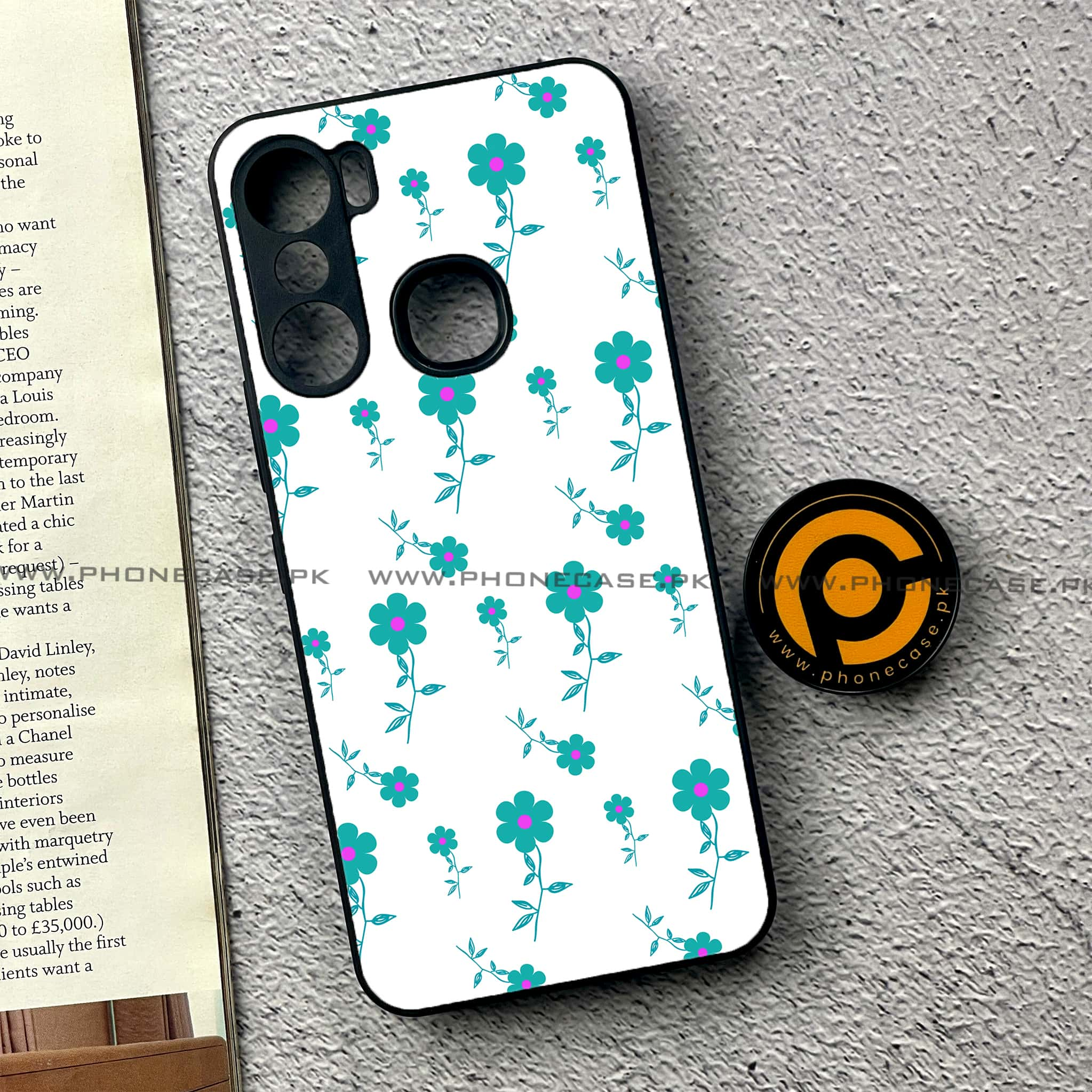 Infinix Hot 12 Pro - Floral Design Series 2.0 - Premium Printed Metal soft Bumper shock Proof Case