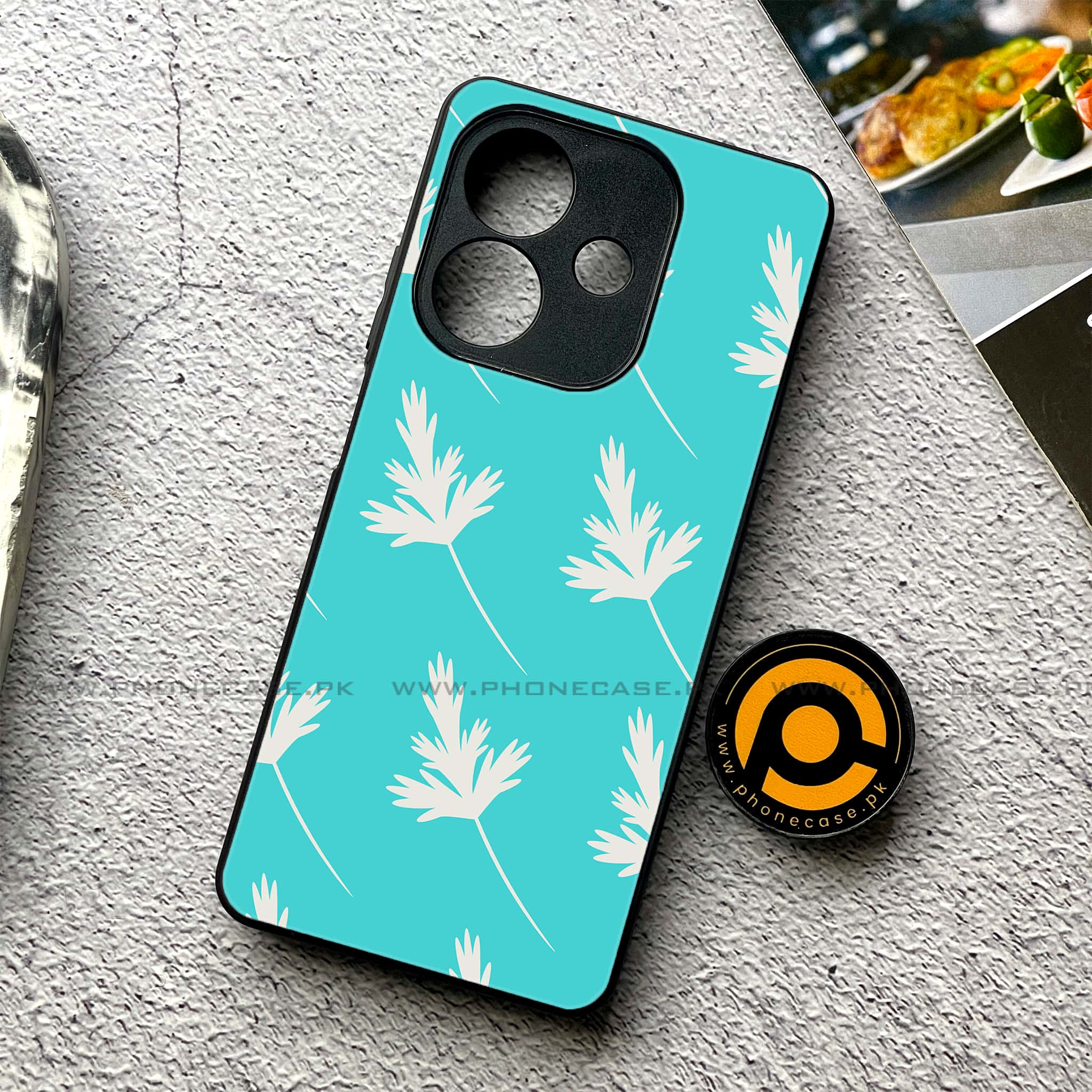 Oppo A3x -   Floral Design Series 2.0- Premium Printed Metal soft Bumper shock Proof Case