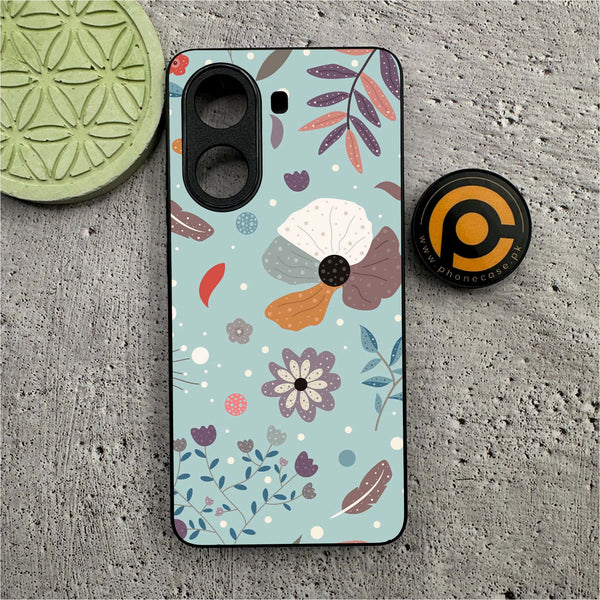 Xiaomi Poco X7 Pro 5G - Floral Series Design 5 -  Premium Printed Metal soft Bumper shock Proof Case
