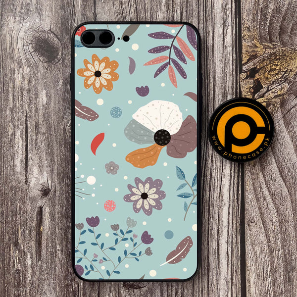 iPhone 7 Plus - Floral Series Design 5 - Premium Metal Printed soft Bumper shock Proof Case