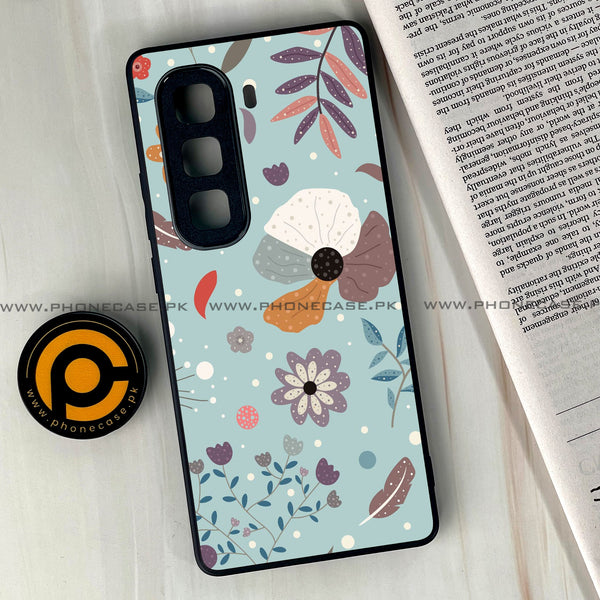 Infinix Hot 60 Pro Plus - Floral Series Design 5 - Premium Metal Printed soft Bumper shock Proof Case