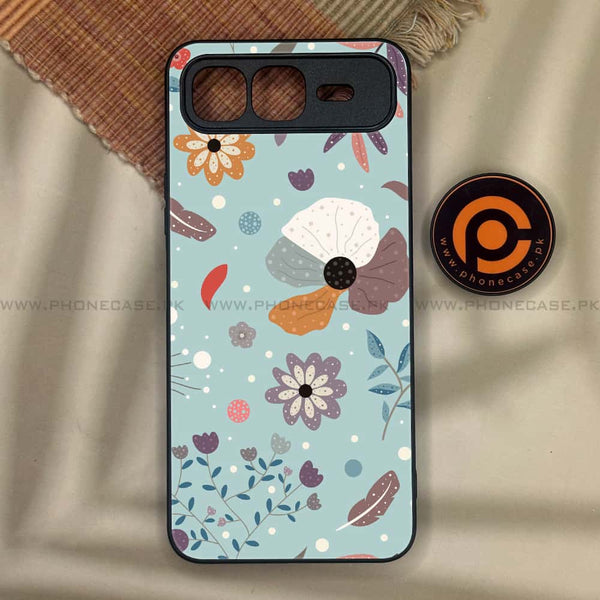 Infinix Smart 10 Plus - Floral Series Design 5 - Premium Metal Printed soft Bumper shock Proof Case