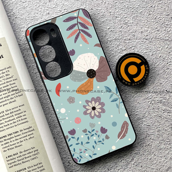Vivo Y19s Pro - Floral Series Design 5 - Premium Metal Printed soft Bumper shock Proof Case