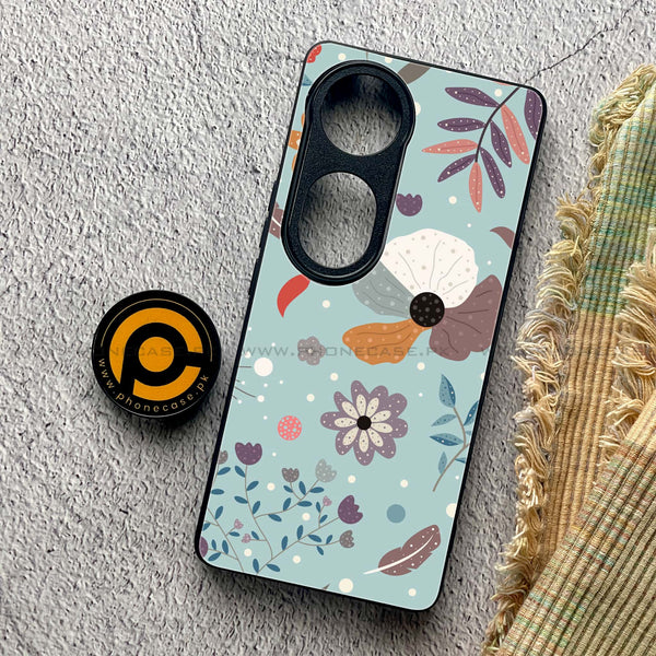 Vivo V40 Pro - Floral Series Design 5 - Premium Metal Printed soft Bumper shock Proof Case