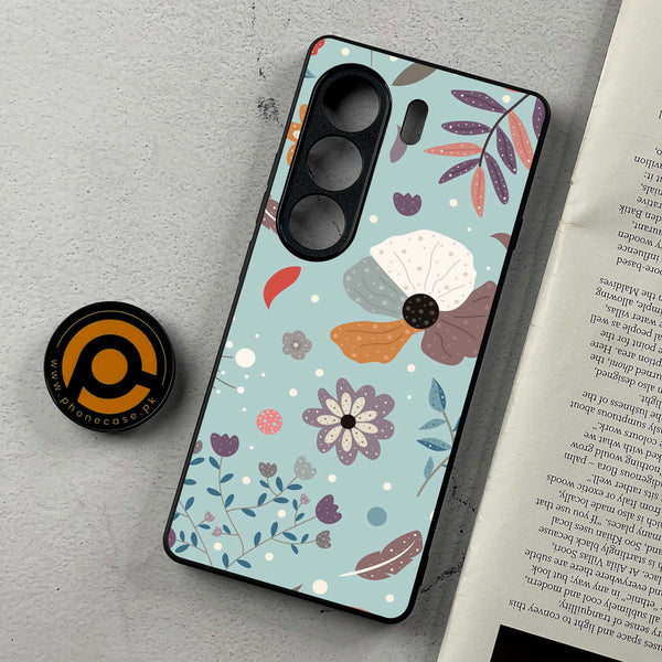 Tecno Camon 40 - Floral Series Design 5 - Premium Metal Printed Soft Bumper Shockproof Case