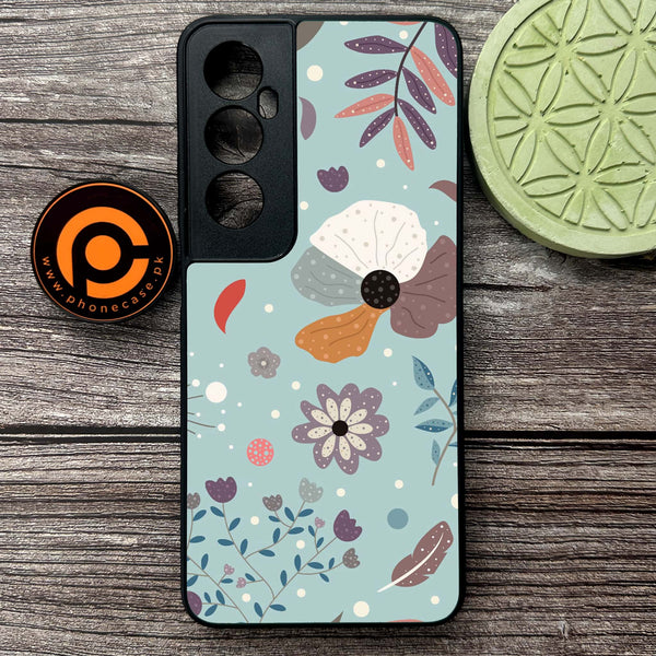 Realme C65  - Floral Series Design 5 - Premium Metal Printed soft Bumper shock Proof Case