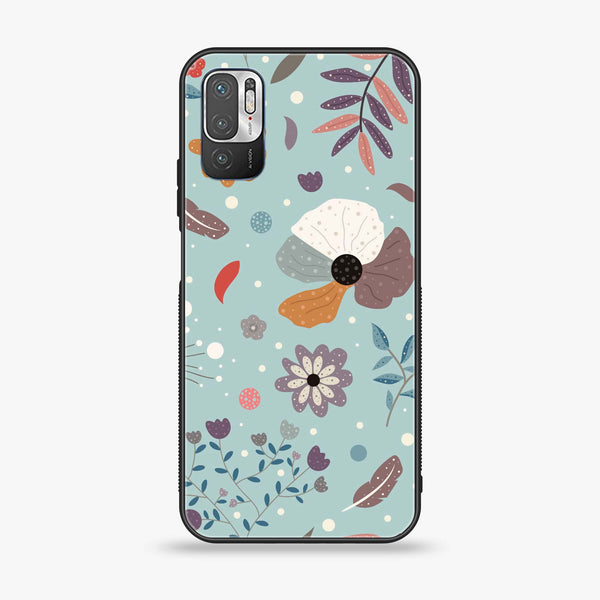 Xiaomi Redmi Note 10 5G - Floral Series Design 5 - Premium Printed Glass soft Bumper shock Proof Case