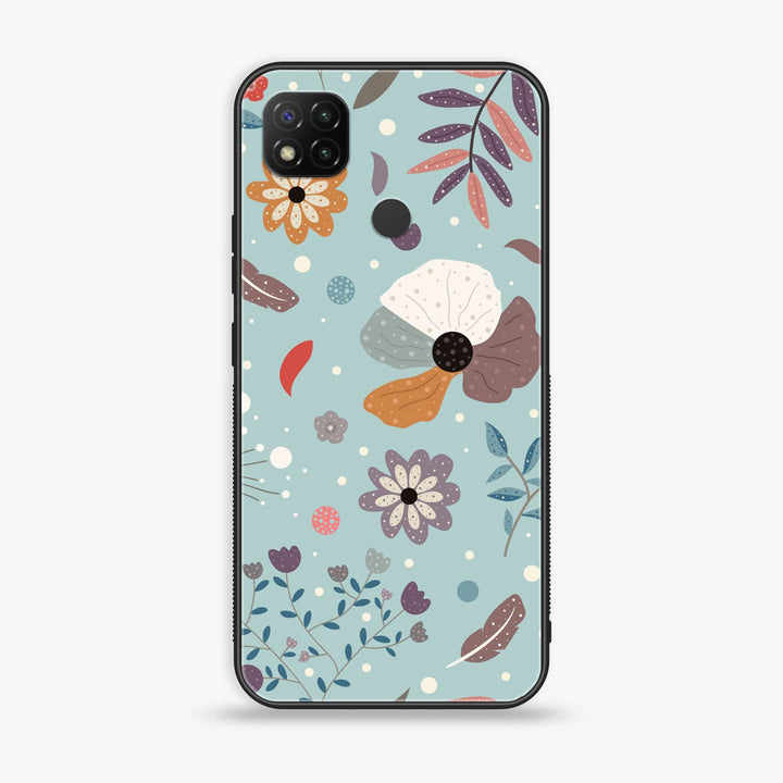 Xiaomi Redmi 10A - Floral Series Design 5 -  Premium Printed Metal soft Bumper shock Proof Case