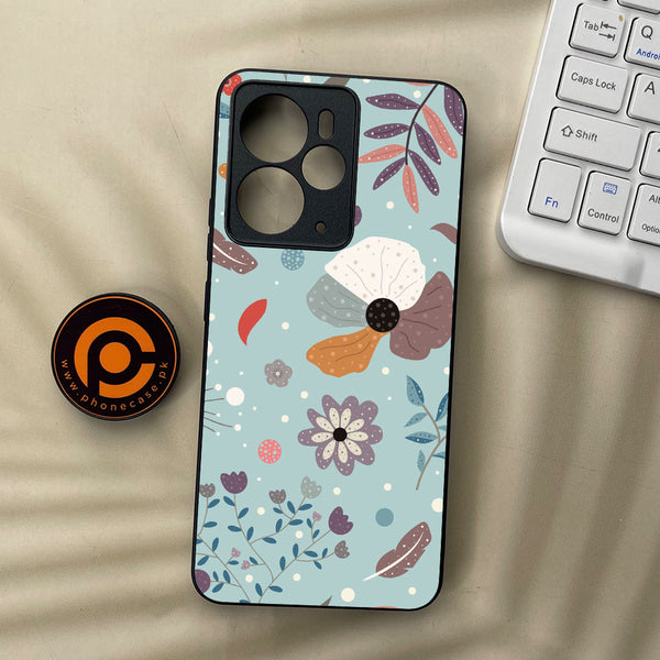 Realme 14 5G - Floral Series Design 5 - Premium Metal Printed soft Bumper Shock Proof Case