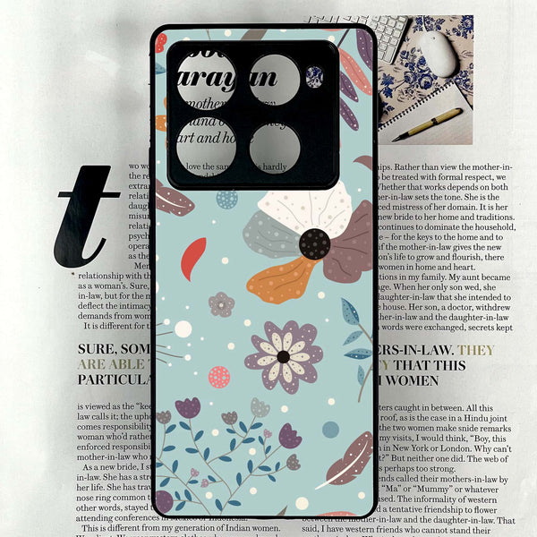 Infinix Note 40 Pro Plus - Floral Series Design 5y - Premium Metal Printed soft Bumper shock Proof Case