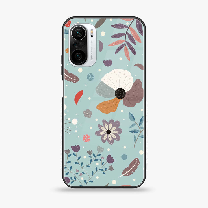 Xiaomi Poco F3 - Floral Series Design 5 -  Premium Printed Metal soft Bumper shock Proof Case