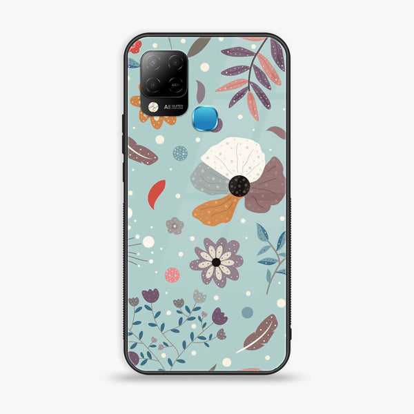 Infinix Hot 10s  Floral Series Design 5  Premium Metal Printed soft Bumper Shock Proof Case