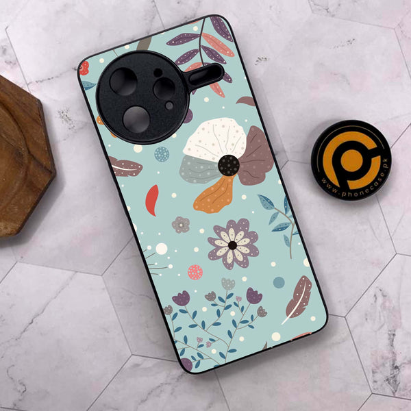 Xiaomi Poco F7 Ultra 5G - Floral Series Design 5 - Premium Metal Printed soft Bumper shock Proof Case