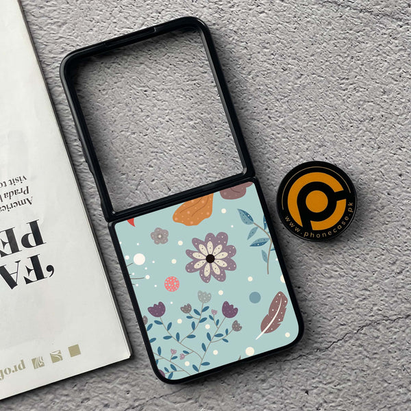 Xiaomi Mix Flip - Floral Series Design 5 - Premium Metal  Printed soft Bumper shock Proof Case
