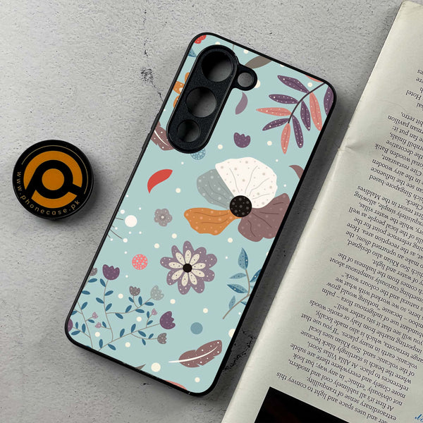 Vivo Y04 - Floral Series Design 5 - Premium Metal Printed soft Bumper shock Proof Case