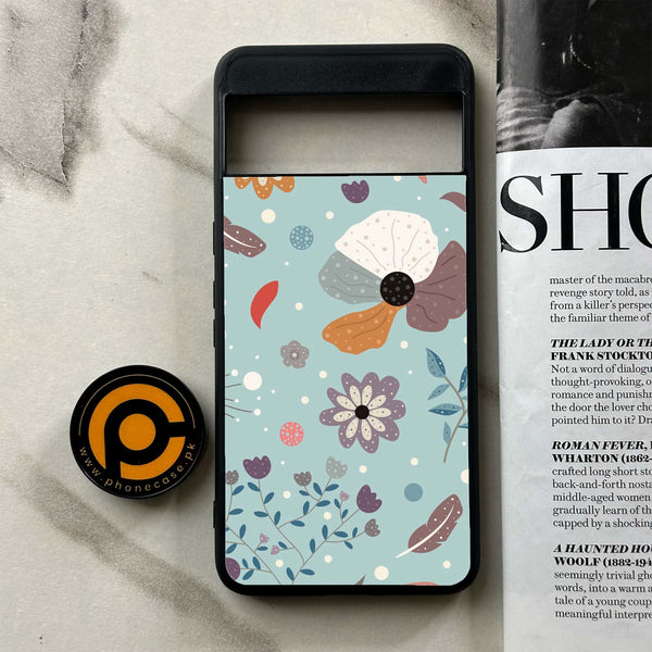 Google Pixel 8a - Floral Series Design 5 - Premium Printed soft Bumper Shock Proof Case