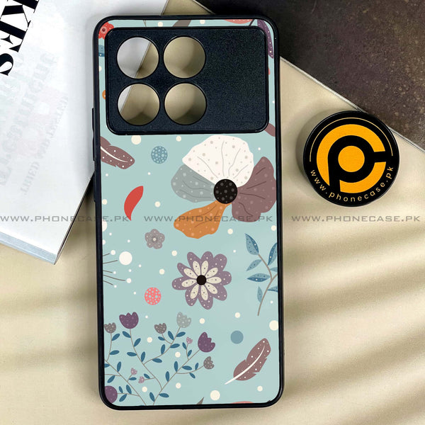 Xiaomi Poco X6 Pro 5G - Floral Series Design 5 -  Premium Printed Metal soft Bumper shock Proof Case