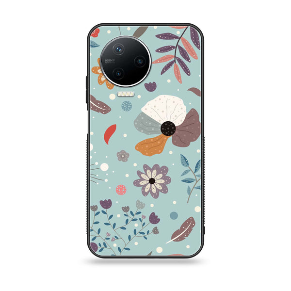 Infinix Note 12 Pro - Floral Series Design 5 - Premium Printed Glass soft Bumper Shock Proof Case