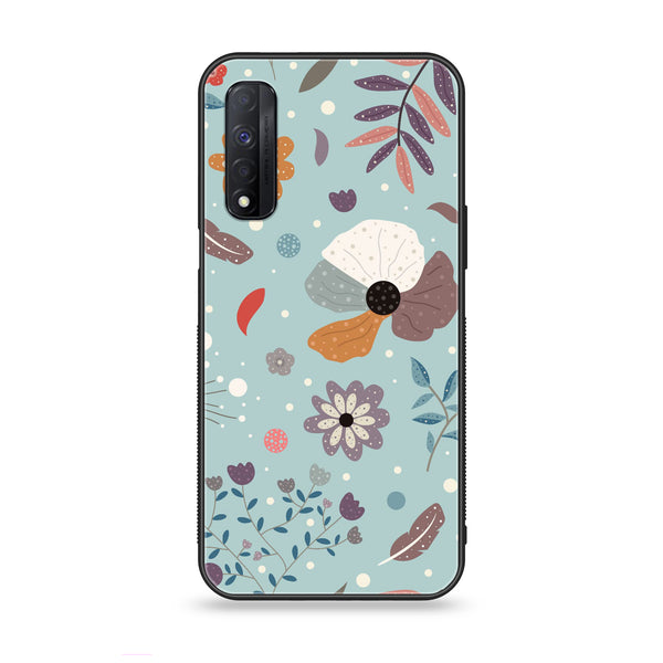 Realme Narzo 30 - Floral Series Design 5 - Premium Printed Glass Case