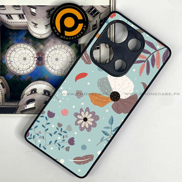 Redmi Note 13 Pro 4G - Floral Series Design 5 - Premium Metal Printed soft Bumper shock Proof Case CS-33726