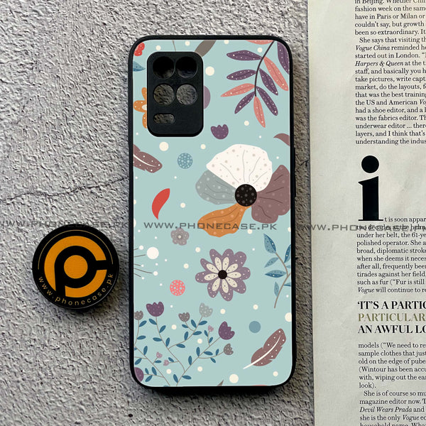 Realme Narzo 30 5G - Floral Series Design 5 -  Premium Printed Metal soft Bumper shock Proof Case