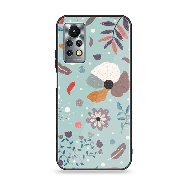 Infinix Note 11s - Floral Series Design 5 - Premium Printed Glass soft Bumper Shock Proof Case