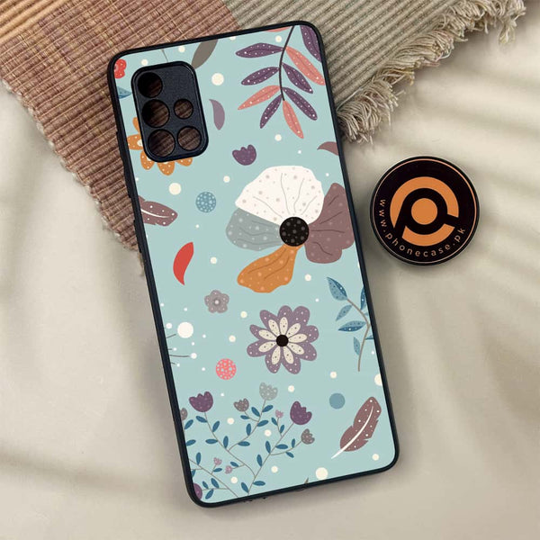 Samsung Galaxy A71 - Floral Series Design 5 - Premium Metal Printed soft Bumper shock Proof Case