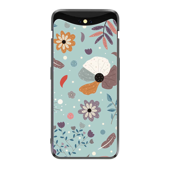 Oppo Find X - Floral Series Design 5 -  Premium Printed Metal soft Bumper shock Proof Case