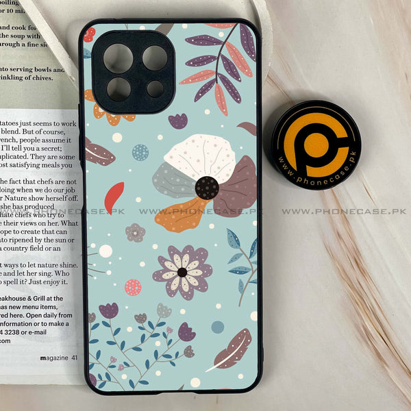 Mi 11 Lite - Floral Series Design 5 - Premium Printed Glass soft Bumper Shock Proof Case