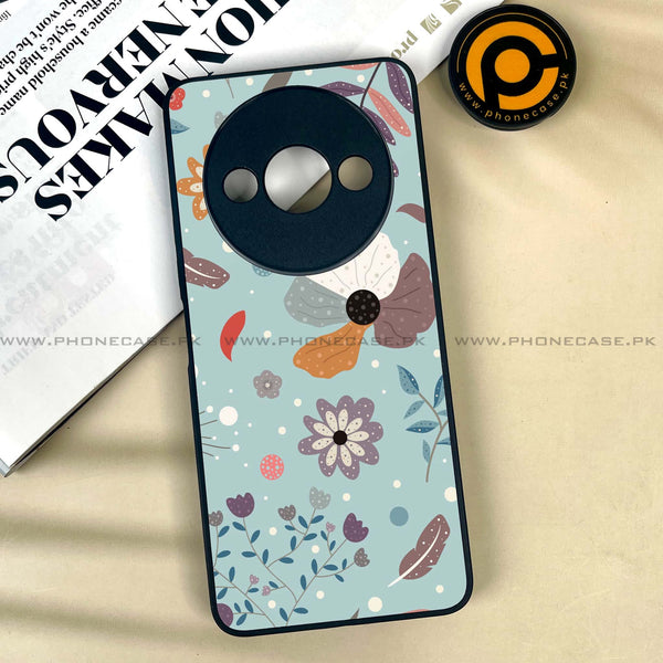 Xiaomi Redmi A3x - Floral Series Design 5 -  Premium Printed Metal soft Bumper shock Proof Case