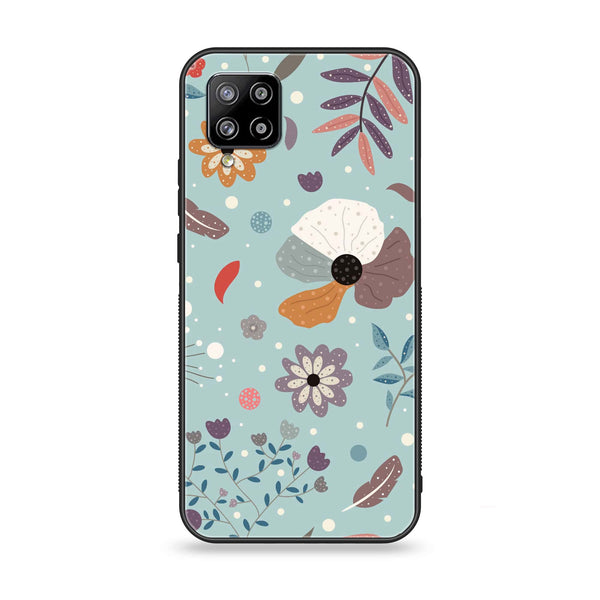 Samsung Galaxy A42 - Floral Series Design 5 - Premium Printed Glass soft Bumper Shock Proof Case