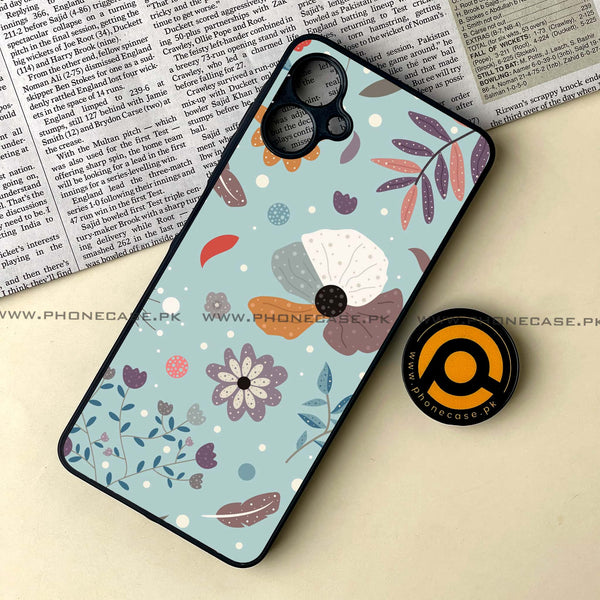 Samsung Galaxy A06 - Floral Series Design 5 - Premium Metal Printed soft Bumper shock Proof Case