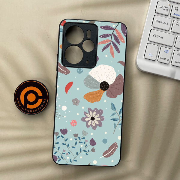 Realme 14T 5G - Floral Series Design 5 - Premium Metal Printed soft Bumper Shock Proof Case